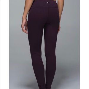Dark purple/black Lululemon Wunder Under pants